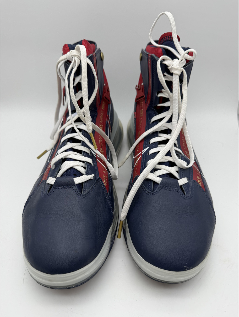Nike Air Max High-Top Sneakers Navy Red White Size 11
